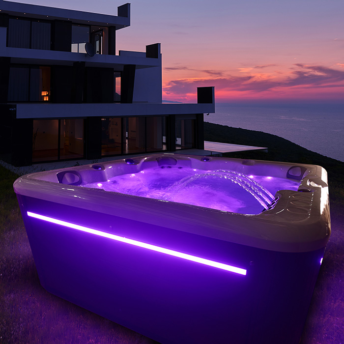 Cosmo Plus 6 Seater Hot Tub Coloured LEDs and Jets