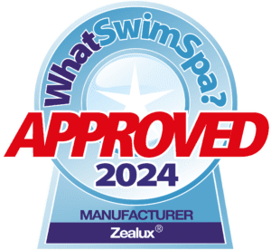 WhatSwimSpa Approved Manufacturer 2024 logo Zealux