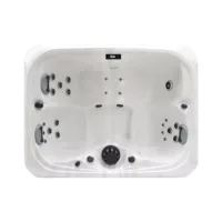 EX DEMO PALM SPAS TAHITI LUXURY HOT TUB 3 SEAT WITH LOUNGER WITH BALBOA CONTROLS AND HEATER